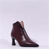 Hispanitas Paris V Cut Heel Ankle Boot - Bordeaux Leather